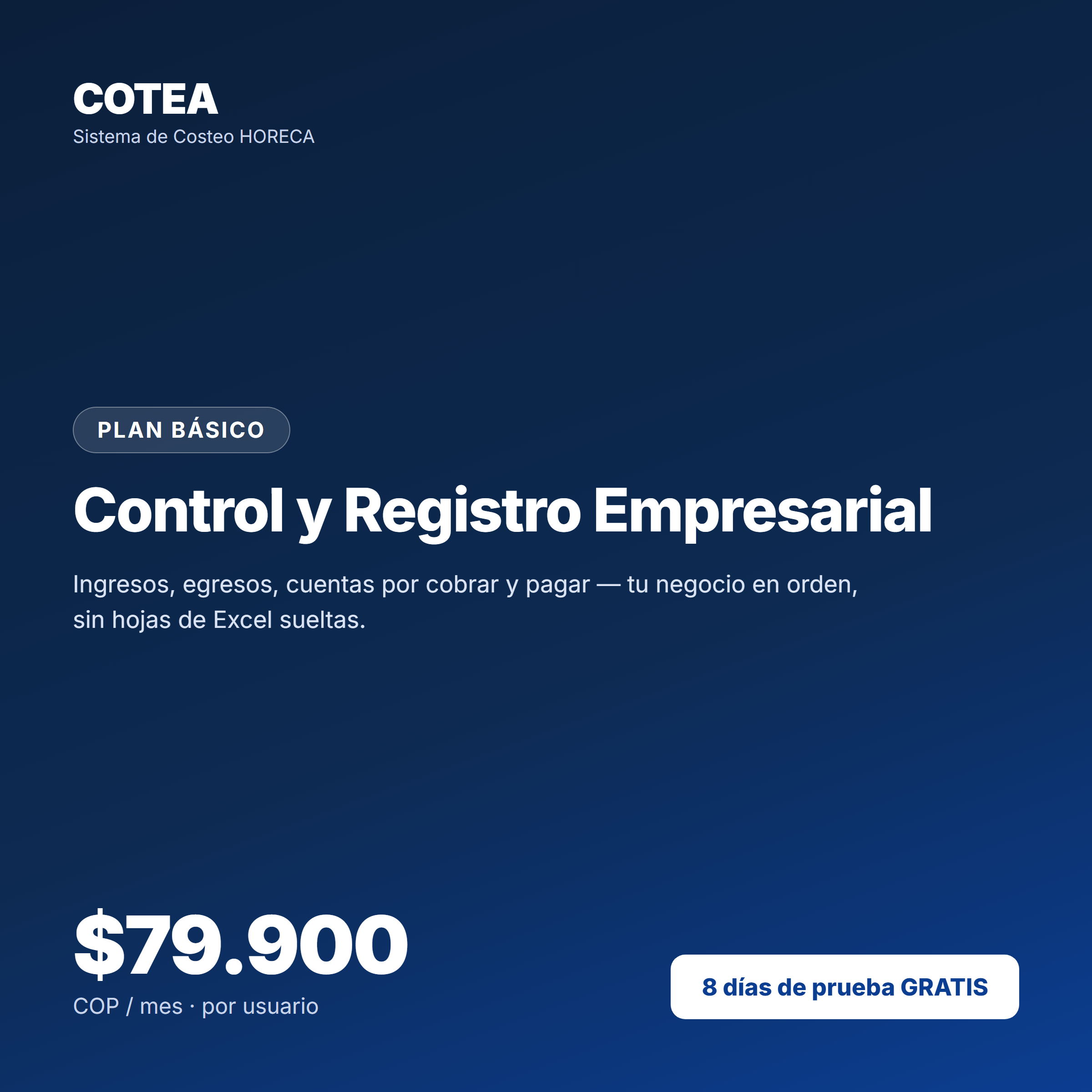 Plan Básico — Control y Registro Empresarial