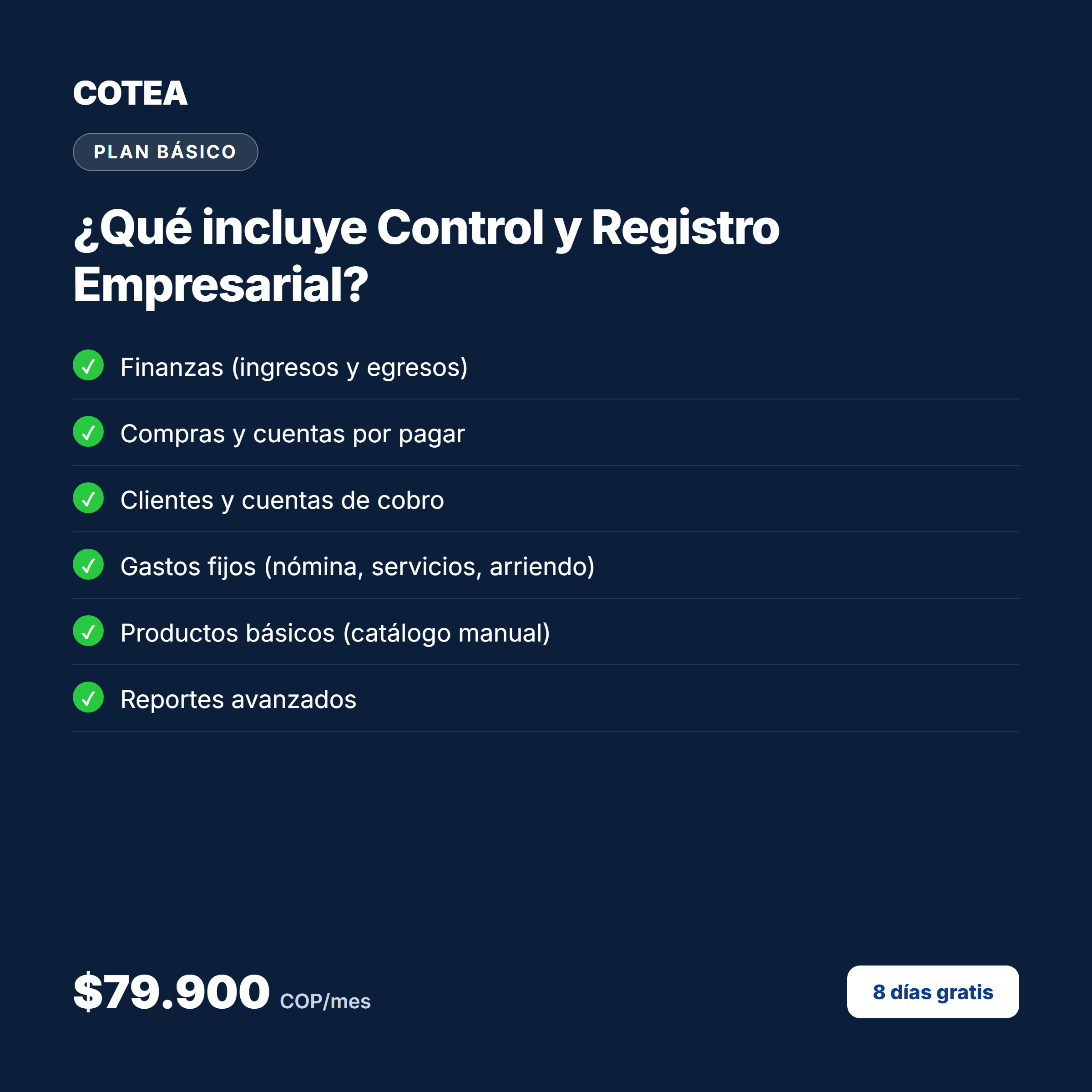 Qué incluye Control y Registro Empresarial